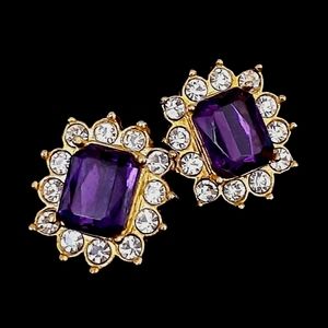 Vintage Avon (Pierced) Amethyst Earrings